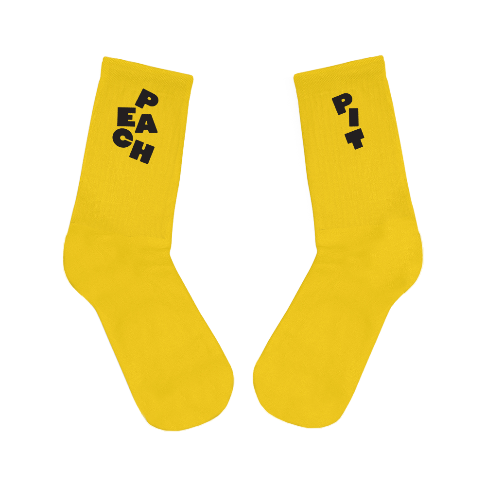 Peach Pit Crew Socks