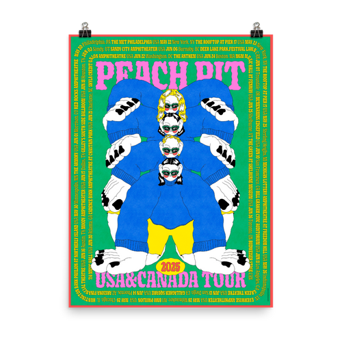 2025 US/CA Tour Poster – Peach Pit Official Merch