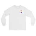 Peach Pit white long sleeve tee with Cheesie Guys design