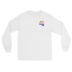 Peach Pit white long sleeve tee with Cheesie Guys design
