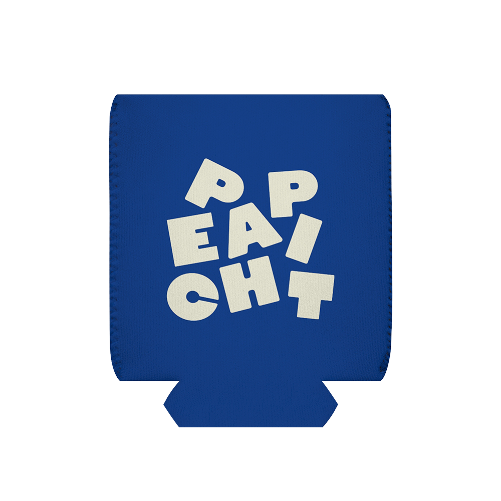 Peach Pit Koozie - Blue