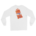 Peach Pit white long sleeve tee with Cheesie Guys design