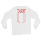 Peach Pit white and salmon donut long sleeve tee