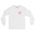 Peach Pit white and salmon donut long sleeve tee