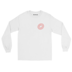 Peach Pit white and salmon donut long sleeve tee