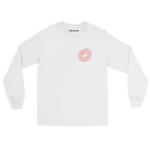 Load image into Gallery viewer, Peach Pit white and salmon donut long sleeve tee
